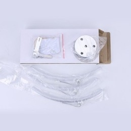 Eenvoudige plafondlamp in boogvorm van acryl met kruis