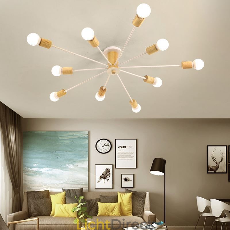 Moderne Magic Beans Flush Mount kroonluchter met houten takken