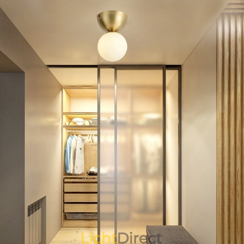 Nordic Brass Mini Flush Mount Plafondlamp Foyer Verlichting