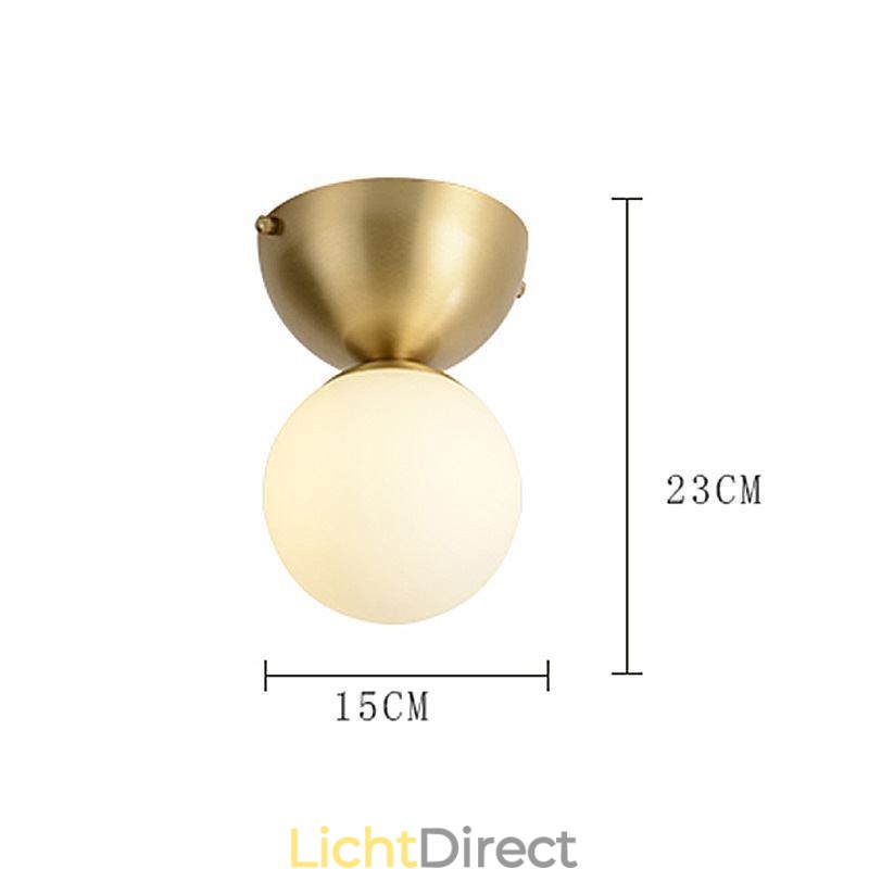 Nordic Brass Mini Flush Mount Plafondlamp Foyer Verlichting