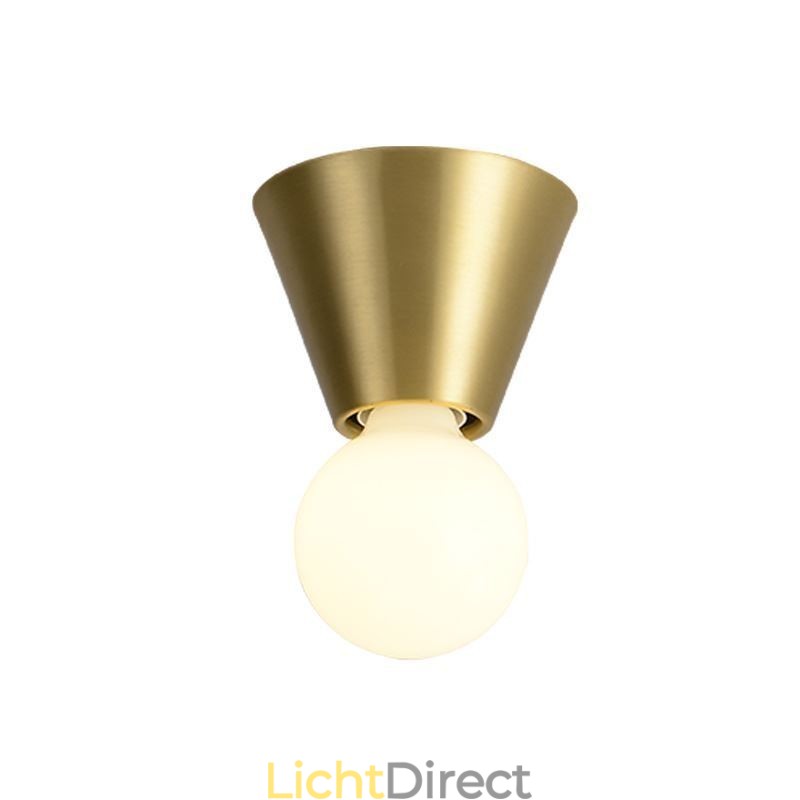 Nordic Brass Mini plafondlamp met inbouwmontage