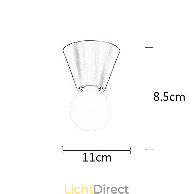 Nordic Brass Mini plafondlamp met inbouwmontage