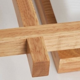 Nordic Square Grid Flush Mount Plafondlamp Rubberhoutlamp