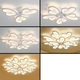 Moderne eenvoudige plafondlamp in de vorm van een bloemblaadje van acryl