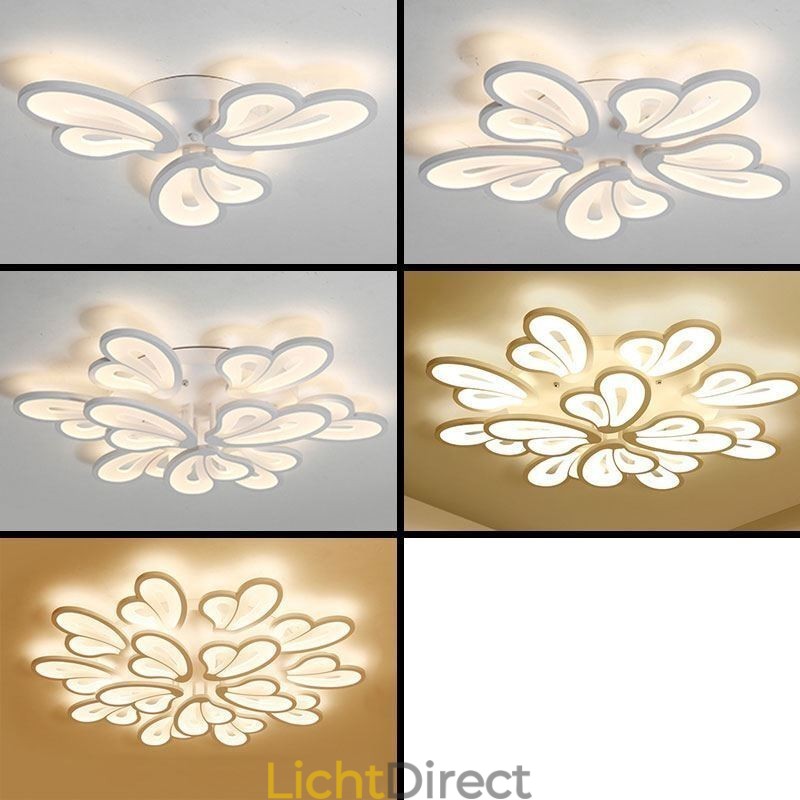 Moderne eenvoudige plafondlamp in de vorm van een bloemblaadje van acryl