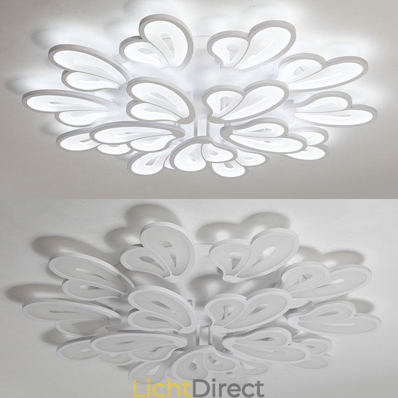 Moderne eenvoudige plafondlamp in de vorm van een bloemblaadje van acryl