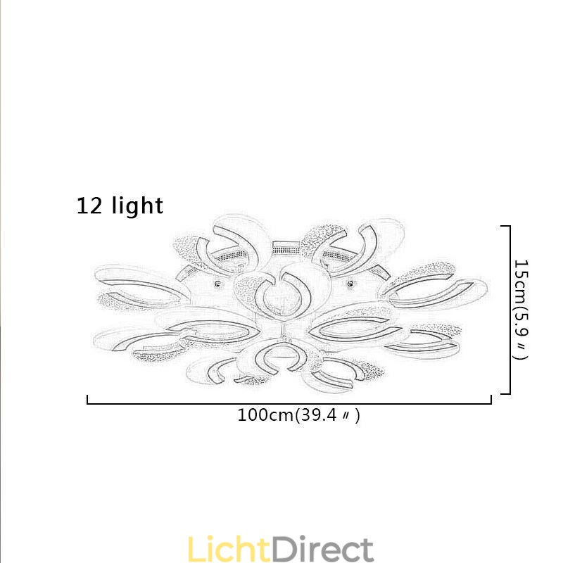 Moderne eenvoudige plafondlamp in de vorm van een hart van acryl