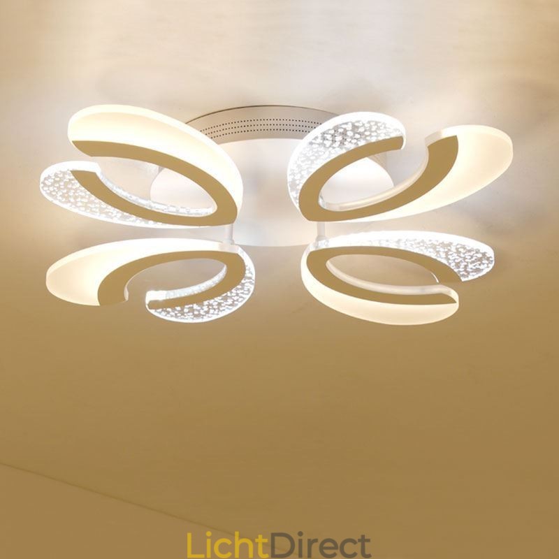 Moderne eenvoudige plafondlamp in de vorm van een hart van acryl