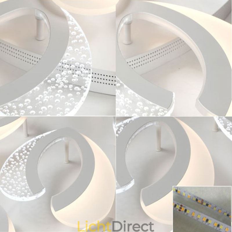 Moderne eenvoudige plafondlamp in de vorm van een hart van acryl