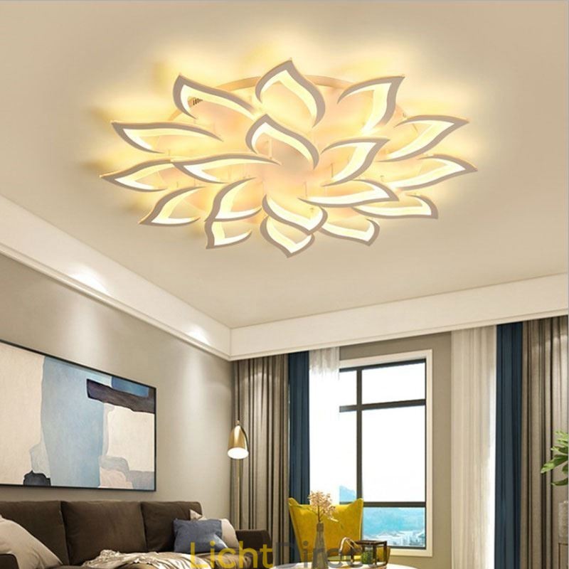 Moderne eenvoudige plafondlamp in de vorm van een zonnebloem van acryl