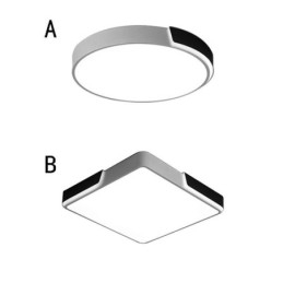 Moderne eenvoudige plafondlamp met ronde inbouwmontage