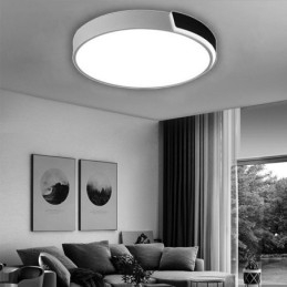 Moderne eenvoudige plafondlamp met ronde inbouwmontage