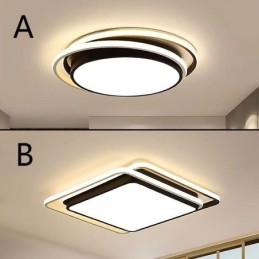 Moderne eenvoudige plafondlamp met geometrische montage, vierkant frame en lamplicht