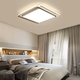 Moderne eenvoudige plafondlamp met geometrische montage, vierkant frame en lamplicht