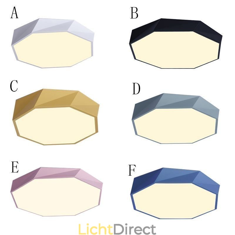 Moderne plafondlamp met speciaal achthoekig design, ultradunne lamp