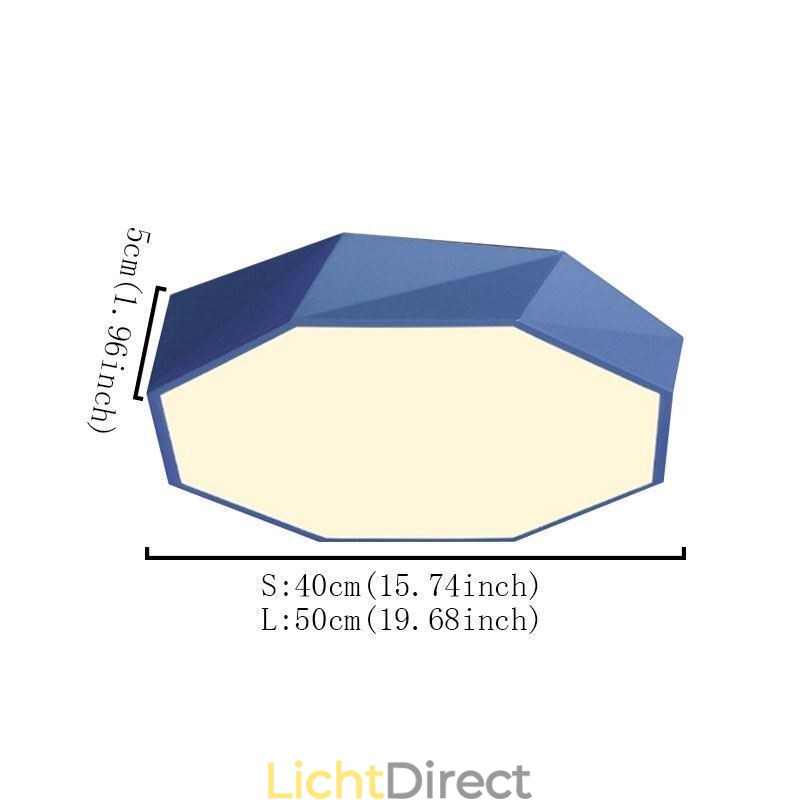 Moderne plafondlamp met speciaal achthoekig design, ultradunne lamp