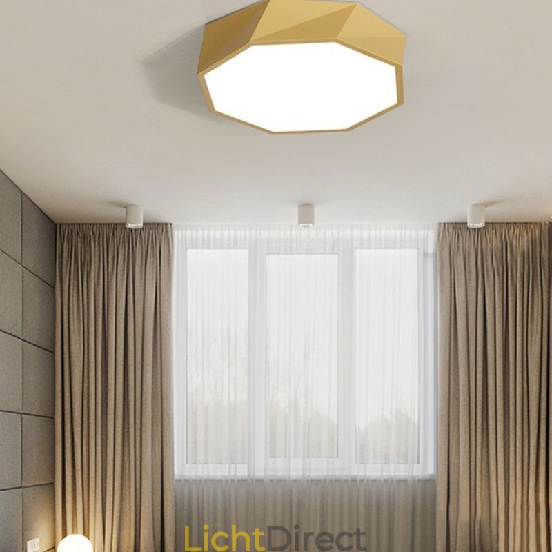 Moderne plafondlamp met speciaal achthoekig design, ultradunne lamp