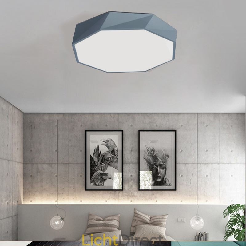 Moderne plafondlamp met speciaal achthoekig design, ultradunne lamp