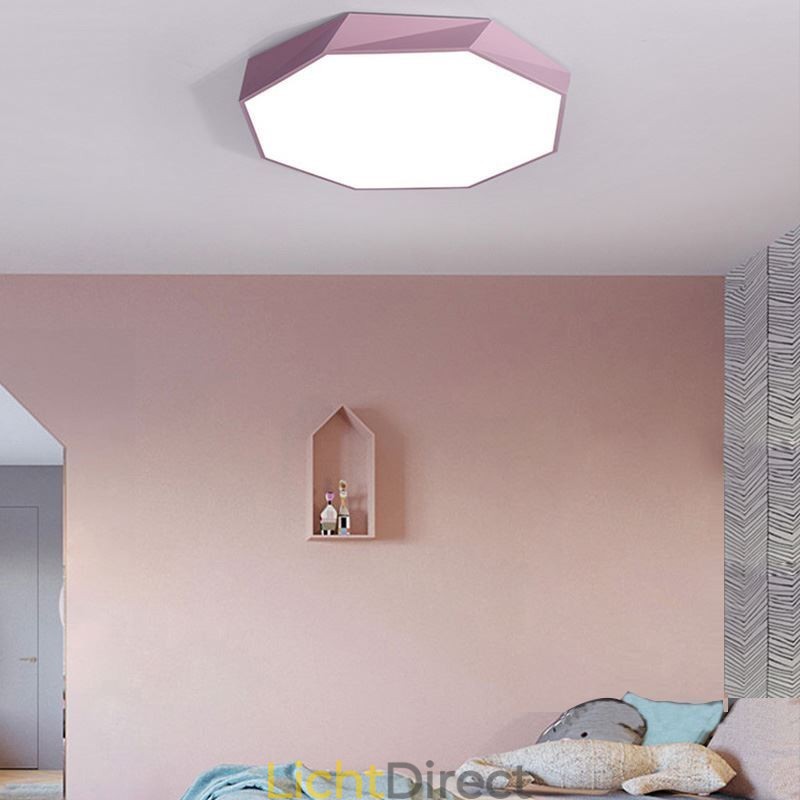 Moderne plafondlamp met speciaal achthoekig design, ultradunne lamp