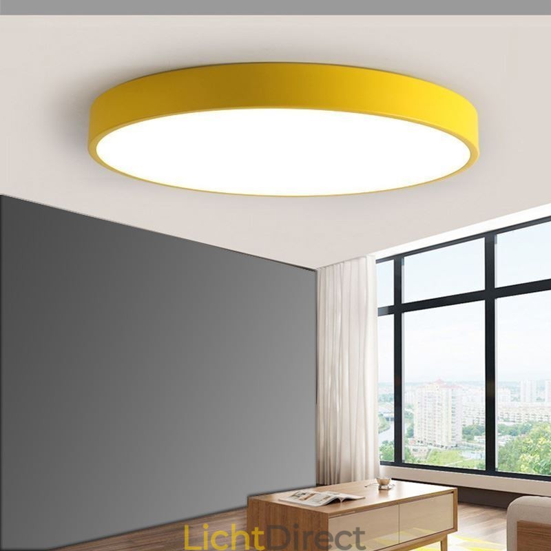 Moderne ronde plafondlamp met inbouw, ultradunne verlichting voor thuis