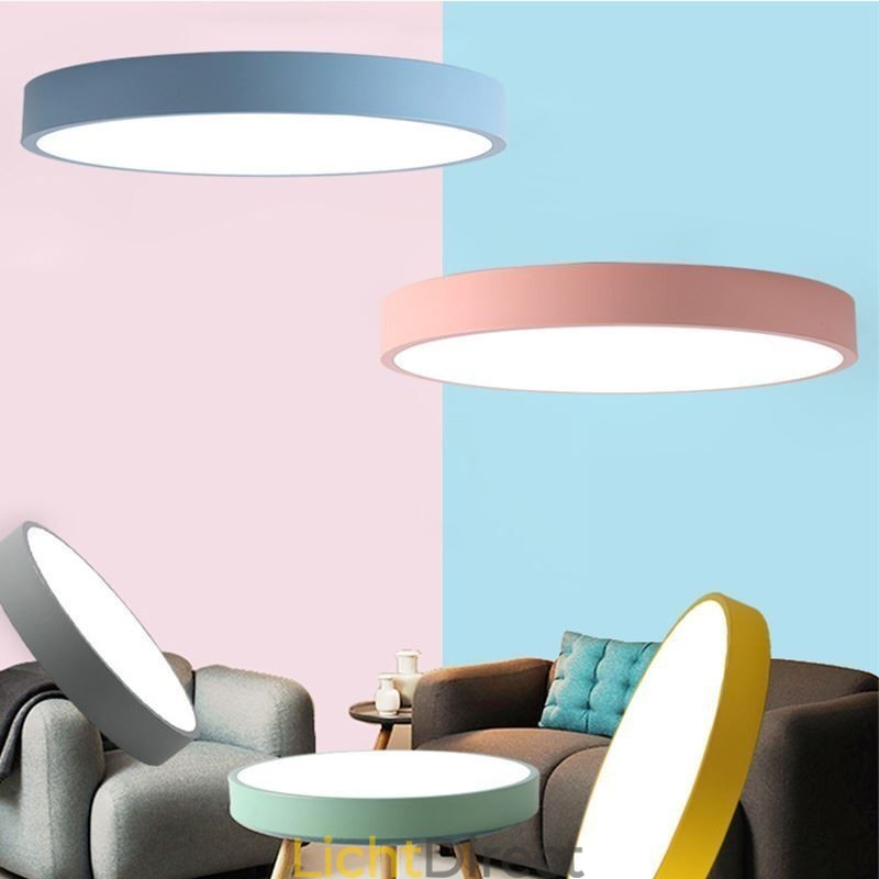 Moderne ronde plafondlamp met inbouw, ultradunne verlichting voor thuis