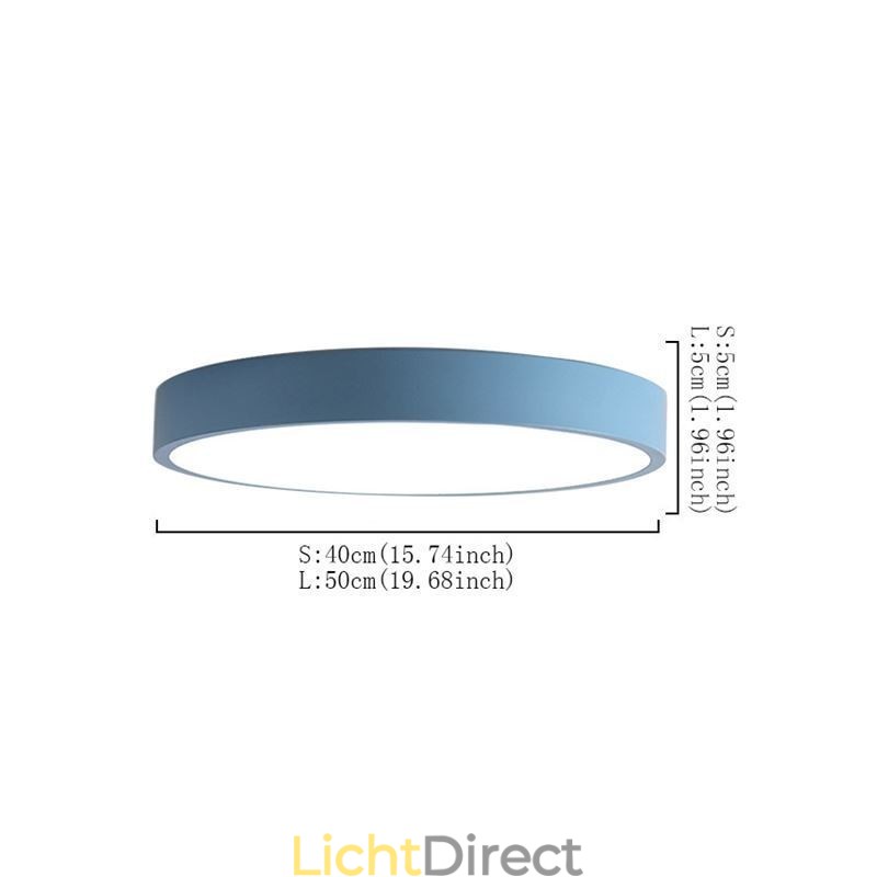 Moderne, inbouwbare, ultradunne plafondlamp met ronde lamp