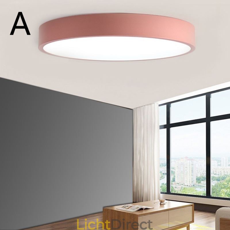 Moderne, inbouwbare, ultradunne plafondlamp met ronde lamp