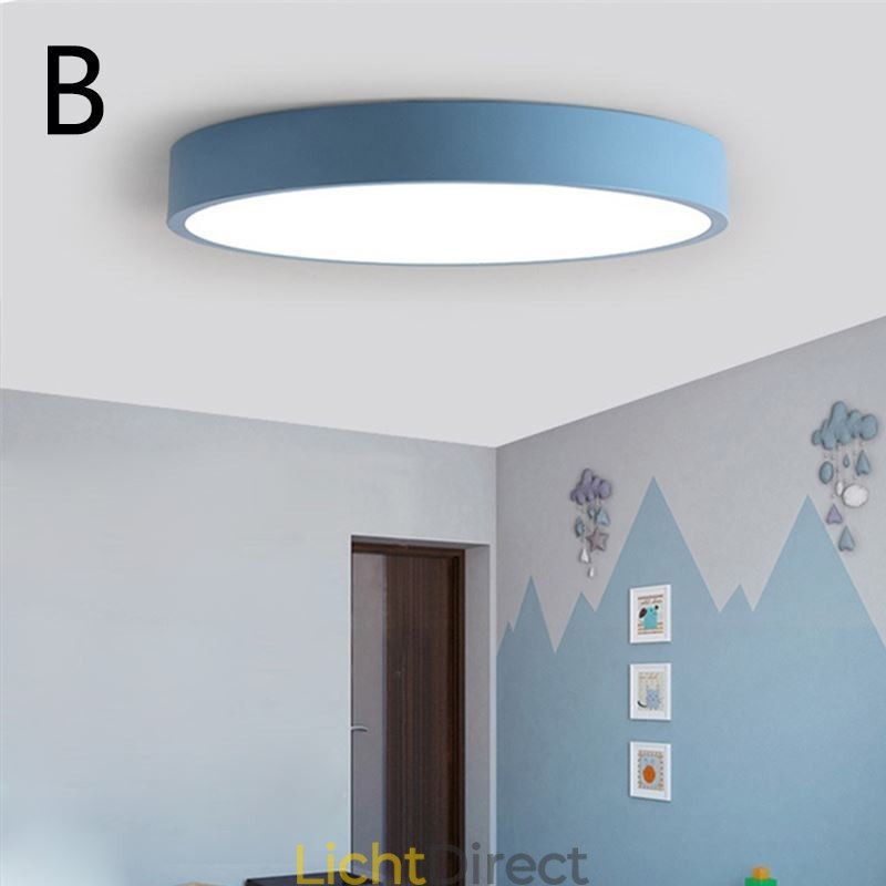 Moderne, inbouwbare, ultradunne plafondlamp met ronde lamp