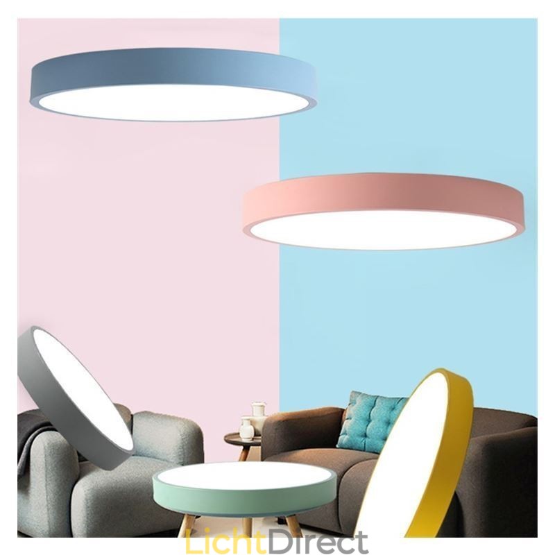 Moderne, inbouwbare, ultradunne plafondlamp met ronde lamp