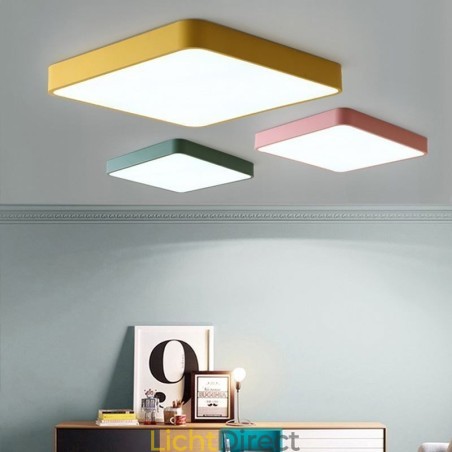 Simlpe Flush Mount Dunne Vierkante Licht Energiebesparende Plafondlamp Simlpe Flush Mount Dunne Vierkante Licht Energiebesparende Plafondlamp