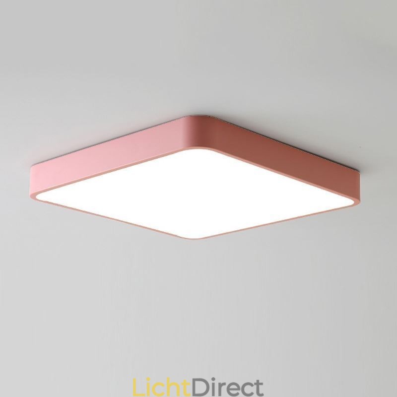 Simlpe Flush Mount Dunne Vierkante Licht Energiebesparende Plafondlamp