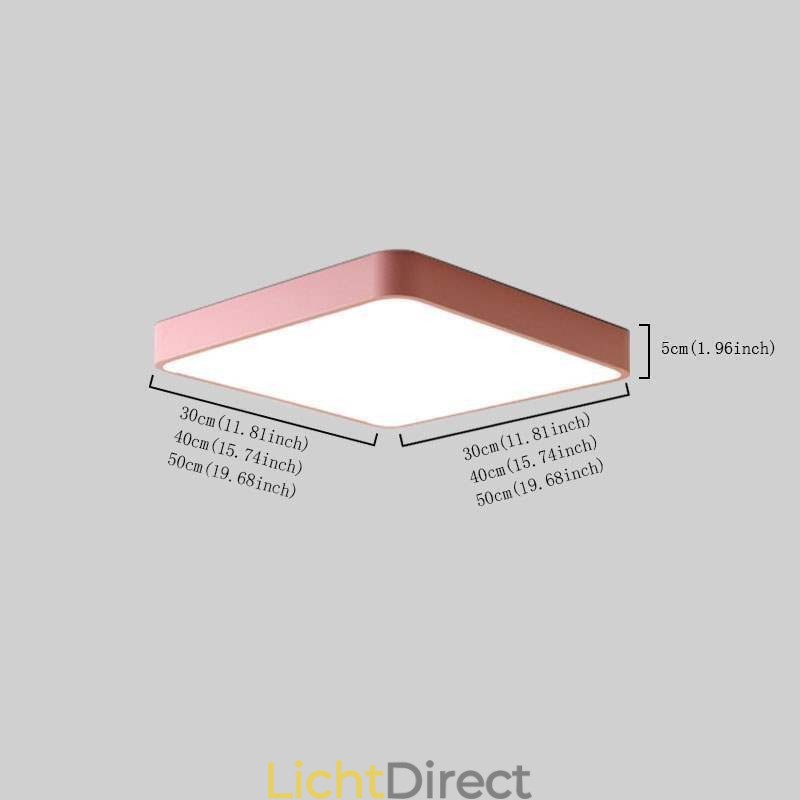 Simlpe Flush Mount Dunne Vierkante Licht Energiebesparende Plafondlamp