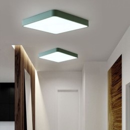 Simlpe Flush Mount Dunne Vierkante Licht Energiebesparende Plafondlamp