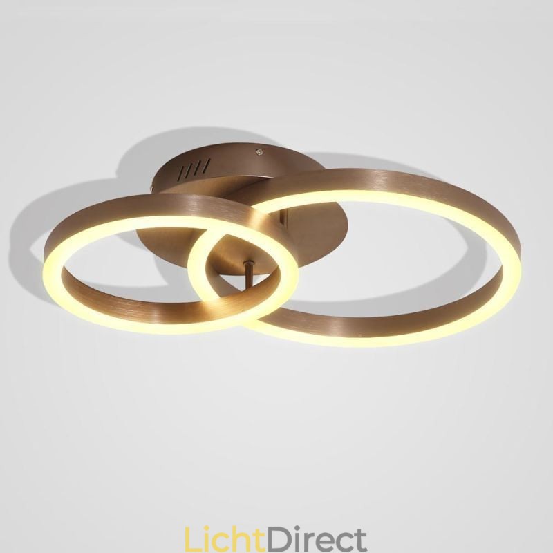 Moderne eenvoudige plafondlamp met creatieve inbouw, warme verlichting