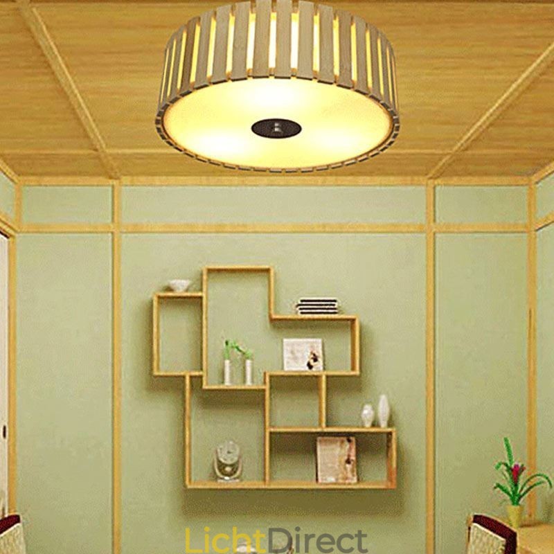 Grote bamboe plafondlamp met Chinese creatieve montage, kinderverlichting