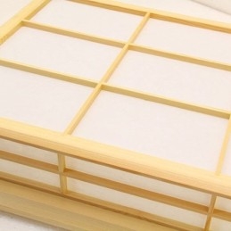 Japanse kubusvormige plafondlamp, massief houten plafondverlichting