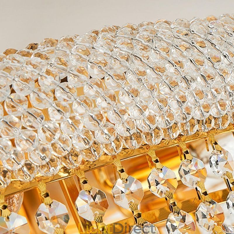 Europese plafondlamp met plafondlamp van kristal