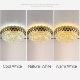 Kristallen plafondlamp in de vorm van een ronde, gegalvaniseerde gouden luxe decoratieve lamp van 80 cm