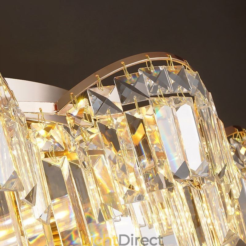 Kristallen plafondlamp met luxe ronde kristallen decoratie