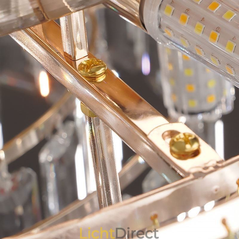 Kristallen plafondlamp met luxe ronde kristallen decoratie