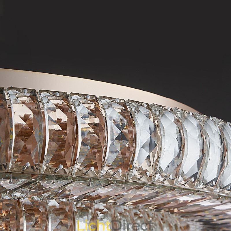 Kristallen plafondlamp met ronde kristallen decoratie