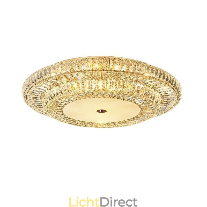Kristallen plafondlamp met ronde kristallen decoratie