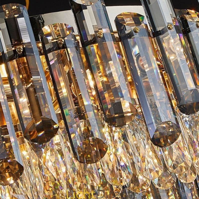 Kristallen plafondlamp, eenvoudige, moderne, ronde, decoratieve plafondlamp