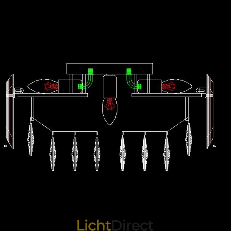Kristallen plafondlamp, eenvoudige, moderne, ronde, decoratieve plafondlamp