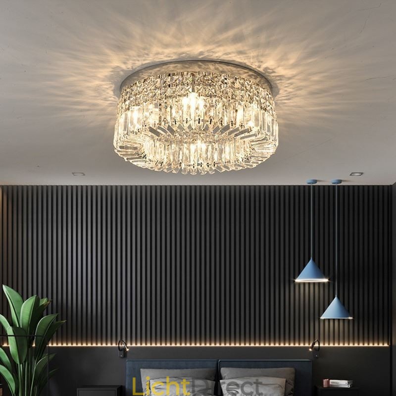 Moderne elegante plafondlamp, plafondlamp met kristallen