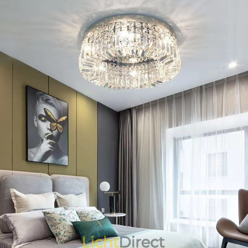 Moderne elegante plafondlamp, plafondlamp met kristallen
