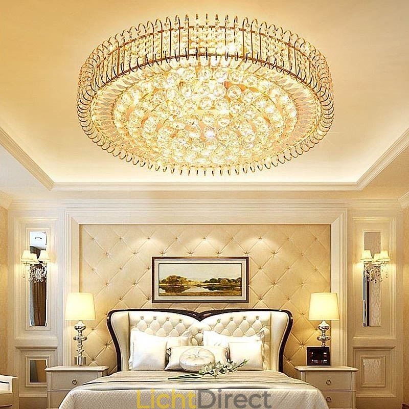 Europese stijl ronde plafondlamp met kristal