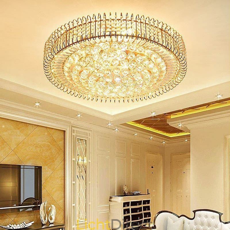 Europese stijl ronde plafondlamp met kristal