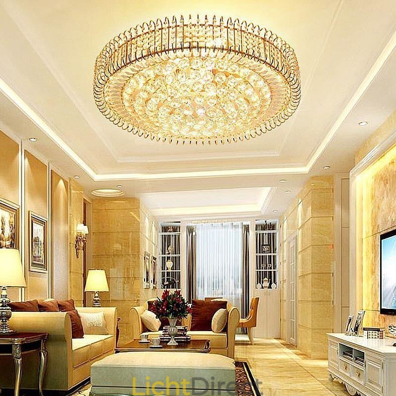 Europese stijl ronde plafondlamp met kristal