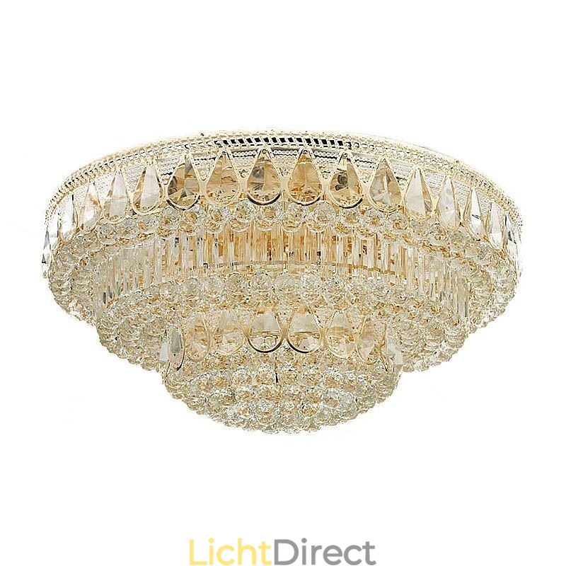Luxe plafondlamp met kristallen, ronde lamp